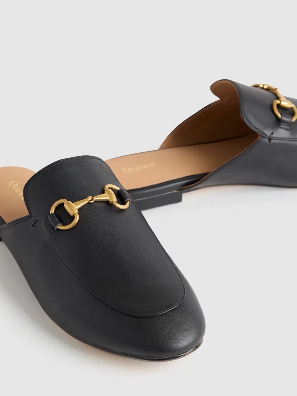 Quince Italian Leather Horsebit Loafer Mule